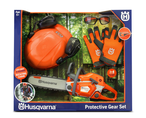Husqvarna legetøjssav 550XP M/HJELM+HANDSKER